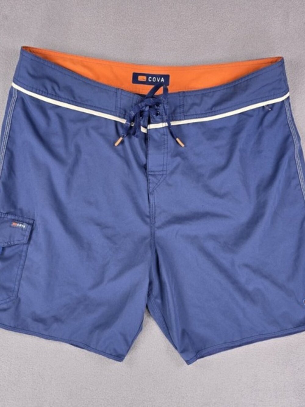 Cova North Swell Boardshorts Men's 38 Blue Cargo‎ Pocket Drawstring Beach Cruise